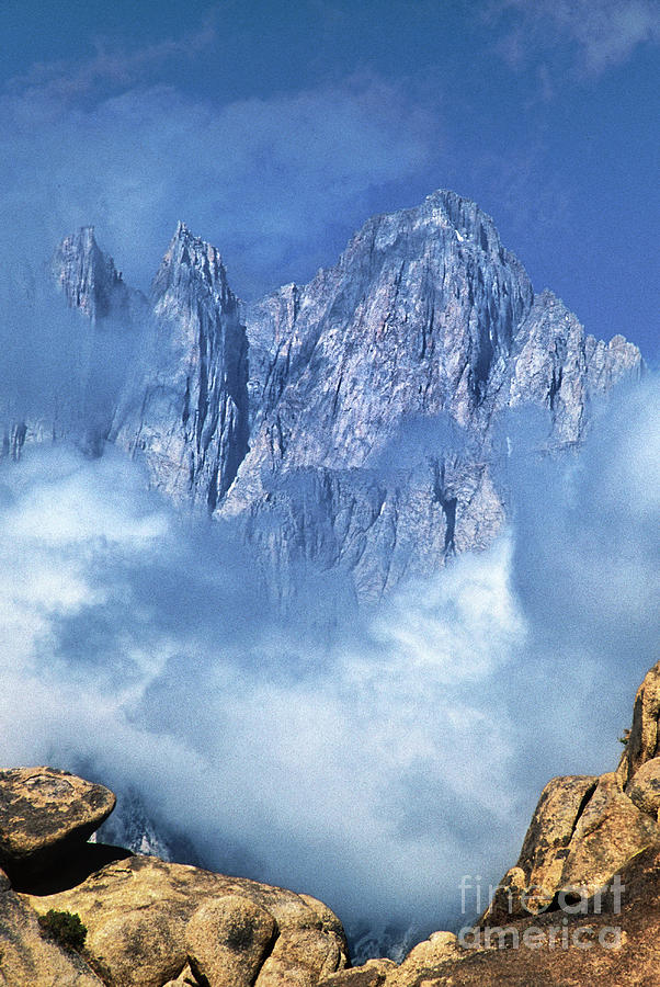 Mount Whitney In Clouds Alabama Hills California #1 Photograph by Dave Welling