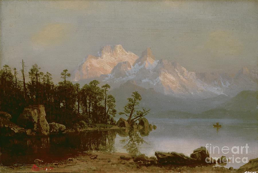 Mountain Canoeing Painting by Albert Bierstadt - Fine Art America