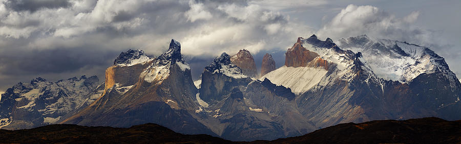 Mountain Photograph - Mountain Panorama, Torres Del Paine #1 by DPK-Photo