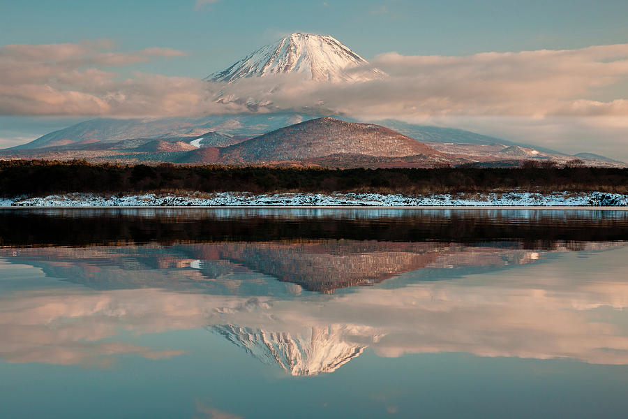 Mt. Fuji And Lake Kawaguchi, Japan #1 Photograph by Mint Images/ Art Wolfe