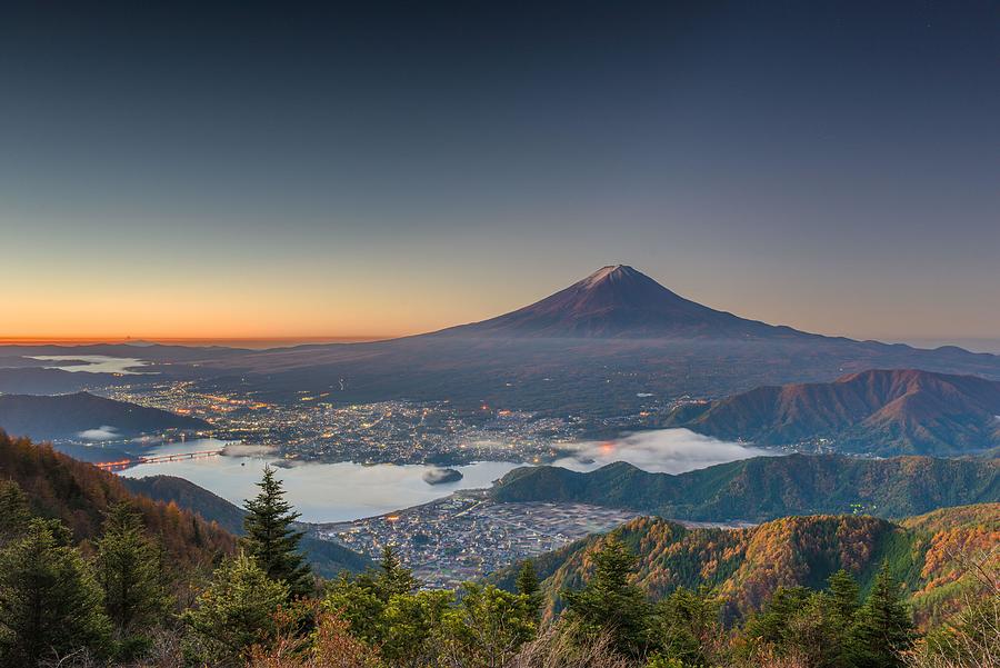 Mt. Fuji, Japan Over Kawaguchi Lake #1 Photograph by Sean Pavone - Pixels