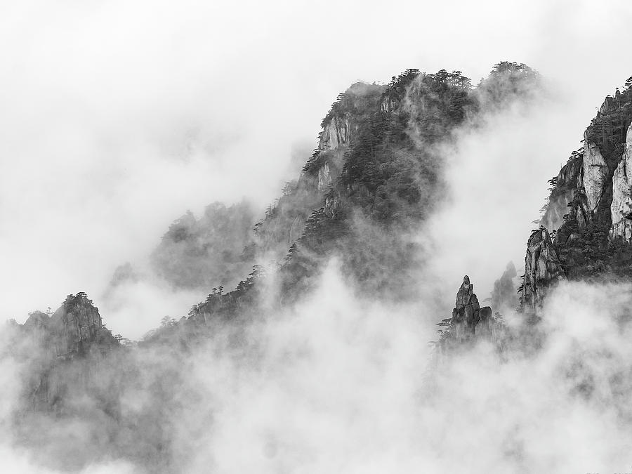 Mt.Huangshan - misty and magical. #1 Photograph by Usha Peddamatham