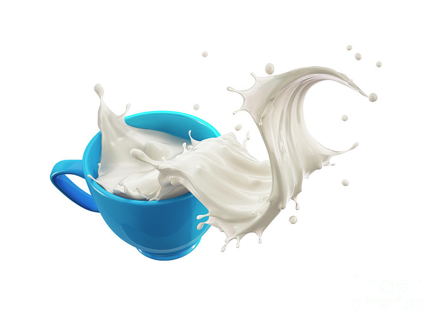 Mug With Milk Wave Photograph By Leonello Calvettiscience Photo