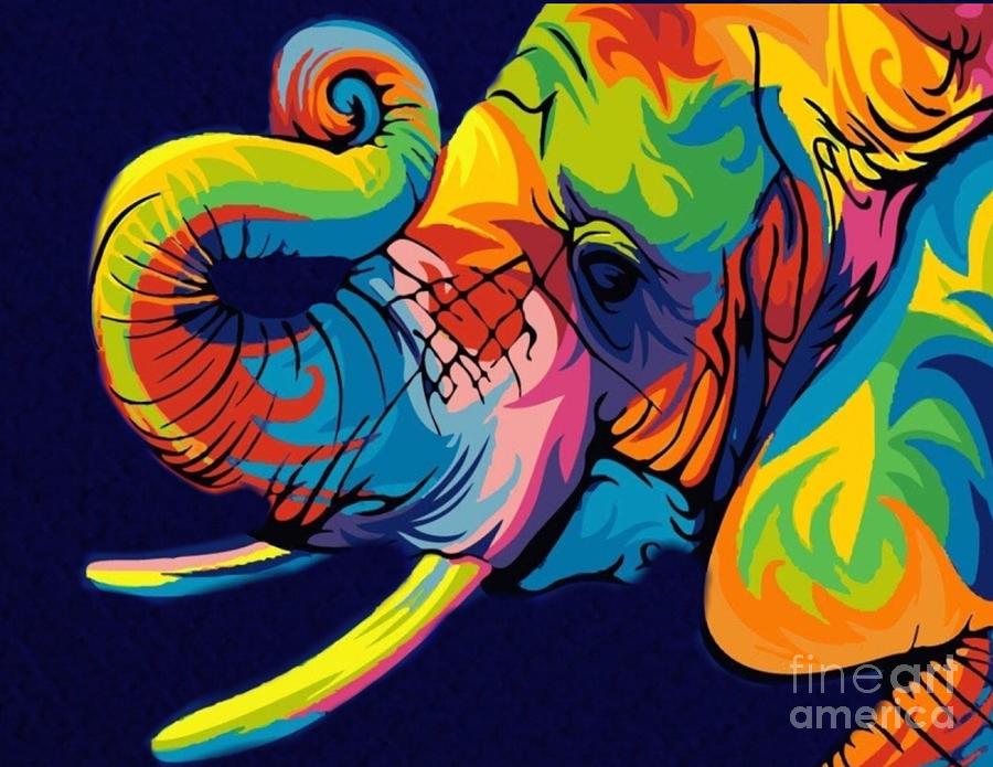 Multi Elephant  #1 Digital Art by Gayle Price Thomas
