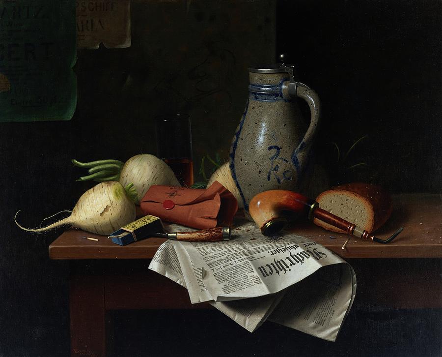 Munich Still Life Painting by William Michael Harnett Munich Still Life Painting by William Michael Harnett