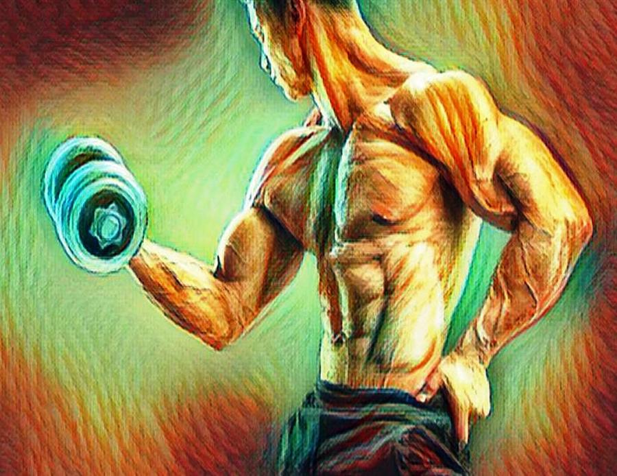 Muscle Man Digital Art by Philemon Maloka - Fine Art America