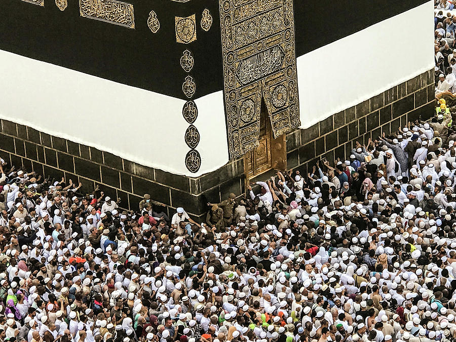 Muslim Pilgrims Circle The Kaaba #1 Photograph By Zohra Bensemra - Pixels