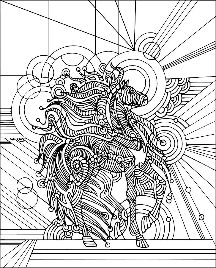 Animal Digital Art - Mustang #1 by Howie Green