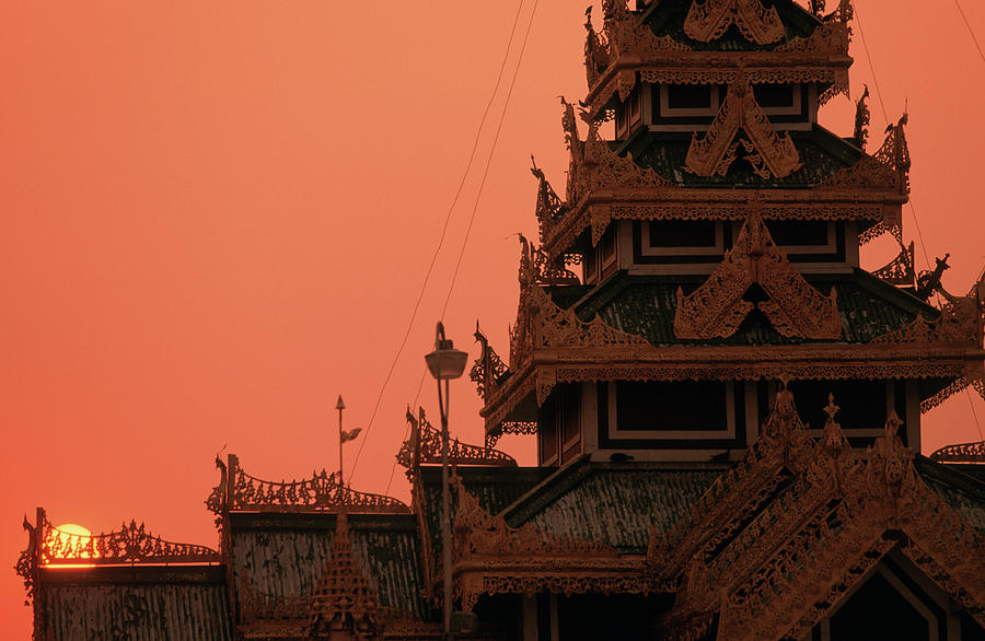Myanmar, Yangon, The Shwedagon Pagoda #1 Photograph by John Seaton Callahan