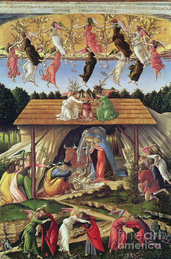Mystic Nativity, 1500 by Sandro Botticelli Painting by Sandro Botticelli