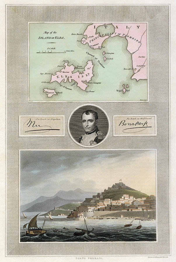 Napoleon - Elba Island Painting by Granger