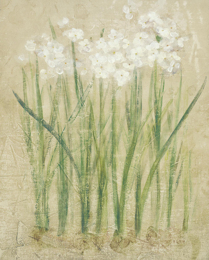 Flower Painting - Narcissus Cool #1 by Cheri Blum