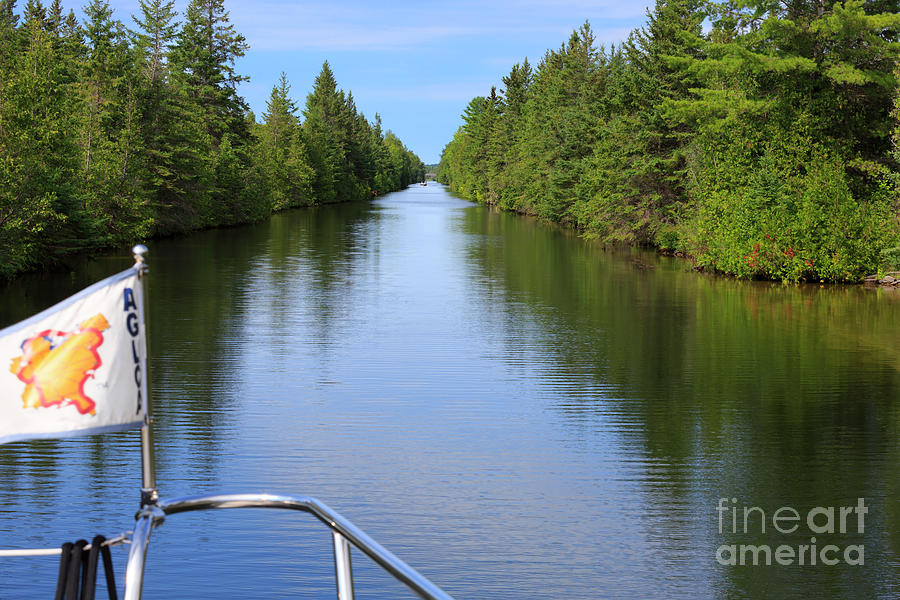 Narrow cut on the Trent Severn Waterway #1 Photograph by Louise Heusinkveld