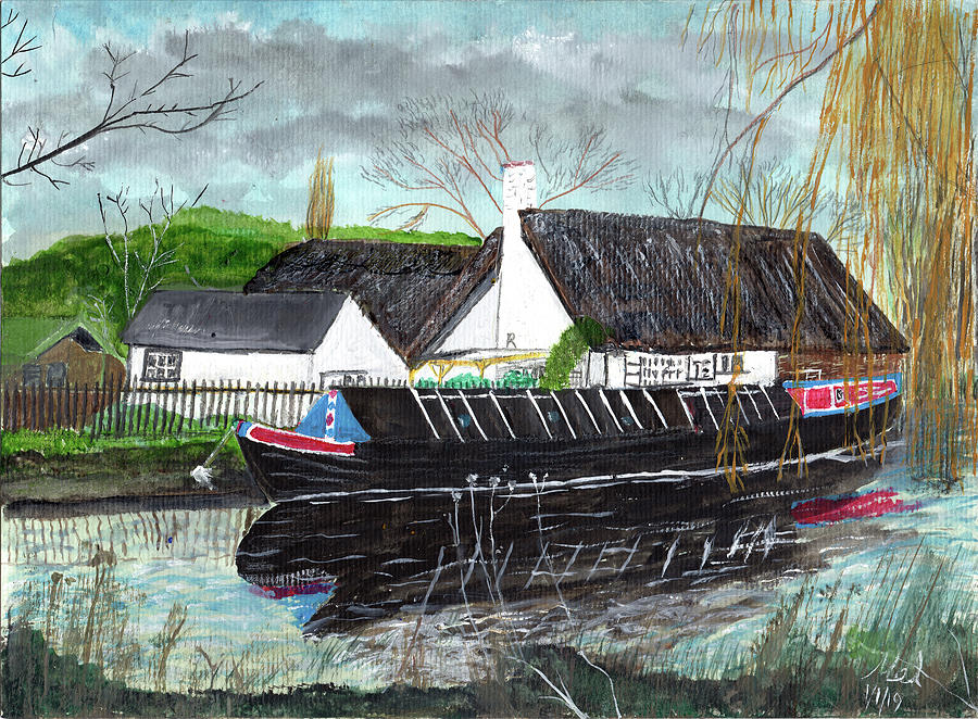Narrowboat #1 Painting by Mel Beasley