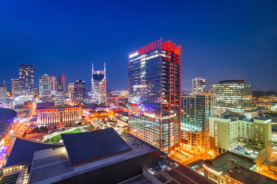 Nashville Photograph - Nashville, Tennessee, Usa Downtown #1 by Sean Pavone