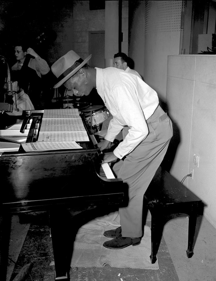 Nat King Cole Recording At Capitol #1 Photograph by Michael Ochs Archives