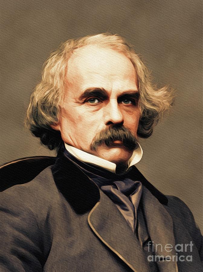 Vintage Painting - Nathaniel Hawthorne, Literary Legend #1 by Esoterica Art Agency