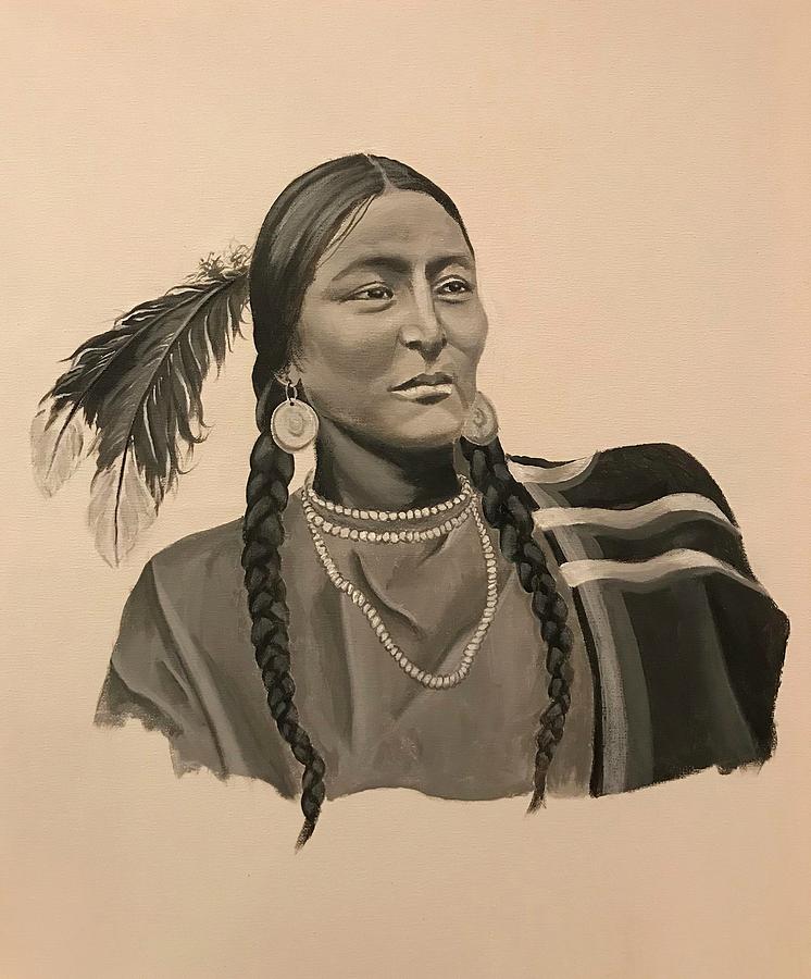 Native Woman Painting by Saeid Gholibeik Fine Art America