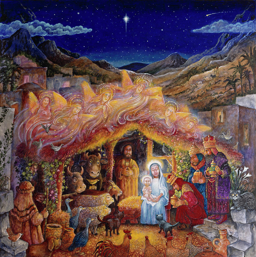Animal Painting - Nativity #1 by Bill Bell