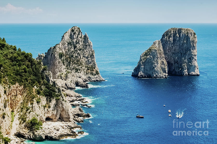 Natural rock arches and cliffs on the coast Sorrento and Capri,  #1 Photograph by Joaquin Corbalan