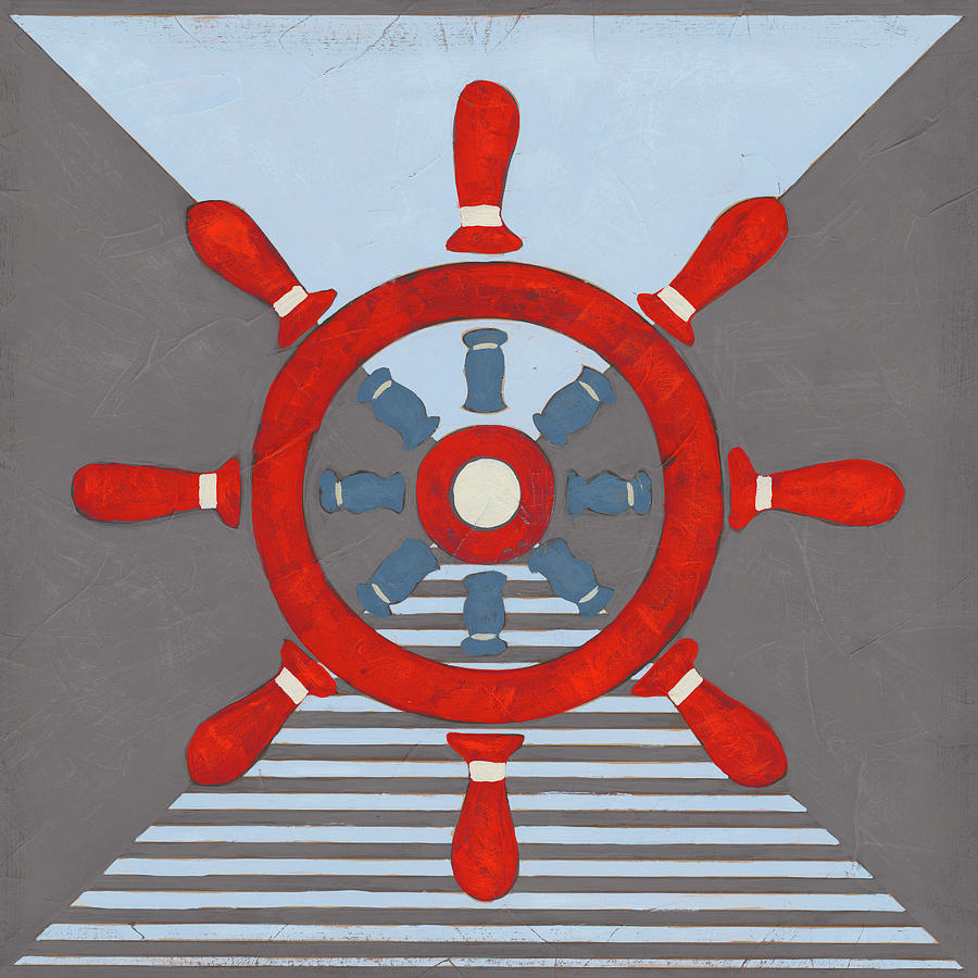 Ring Painting - Nautical Graphic Iv #1 by June Erica Vess