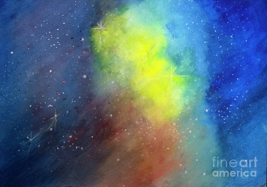 Nebula Creation #2 Painting by Allison Ashton