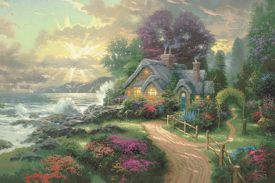 New Day Dawning #1 Painting by Thomas Kinkade New Day Dawning #1 Painting by Thomas Kinkade