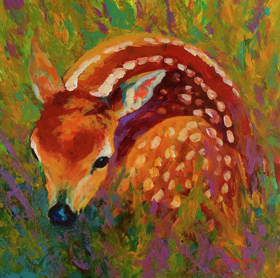 Animal Painting - New Fawn #1 by Marion Rose