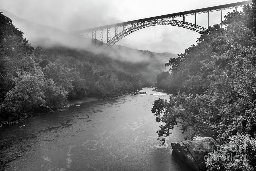 New River Gorge Bridge in Rain #1 Photograph by Thomas R Fletcher