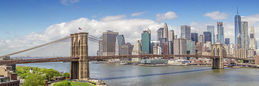 NEW YORK CITY Brooklyn Bridge and Manhattan Skyline #3 Photograph by Melanie Viola