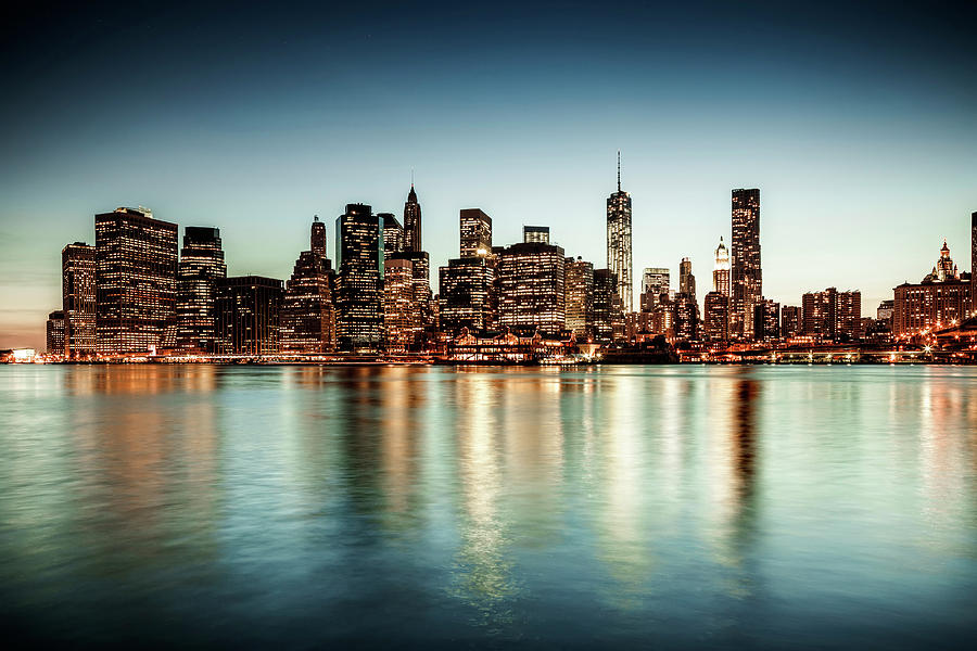 New York City, Brooklyn, City Skyline #1 Digital Art by Antonino Bartuccio