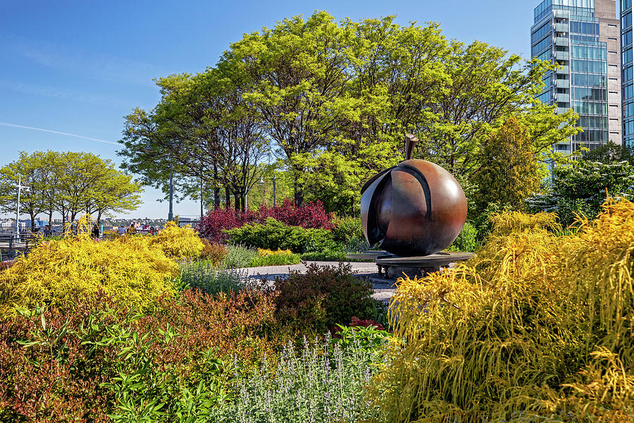 New York City, Manhattan, Pier 45,hudson River Parks Apple Garden, Located At Charles St. In The Village, Is The Home Of The Apple (2004). Designed By Stephan Weiss #1 Digital Art by Lumiere