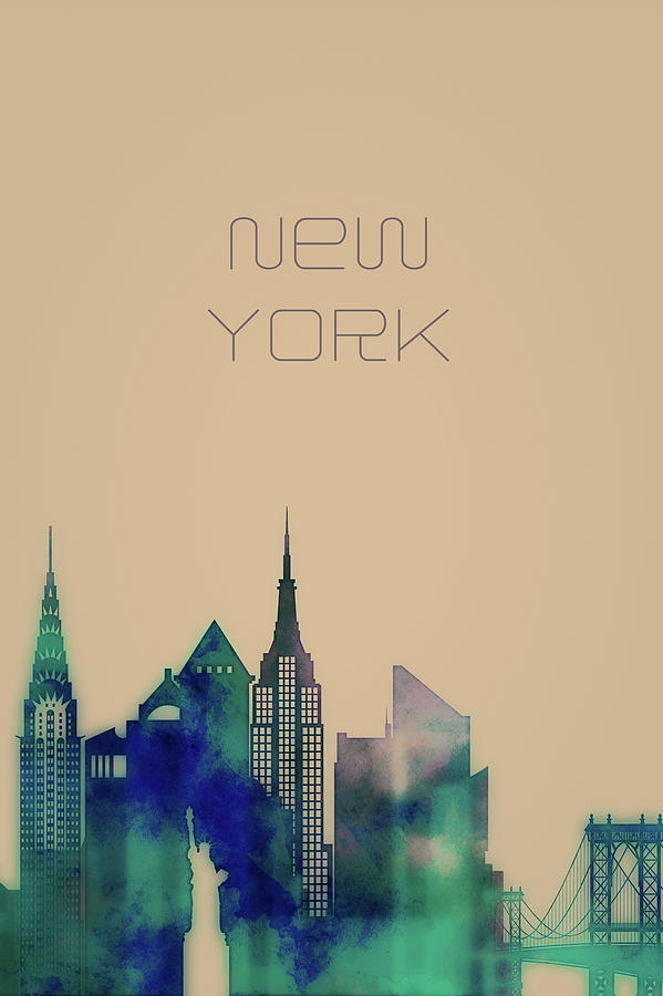 new york city skyline drawing