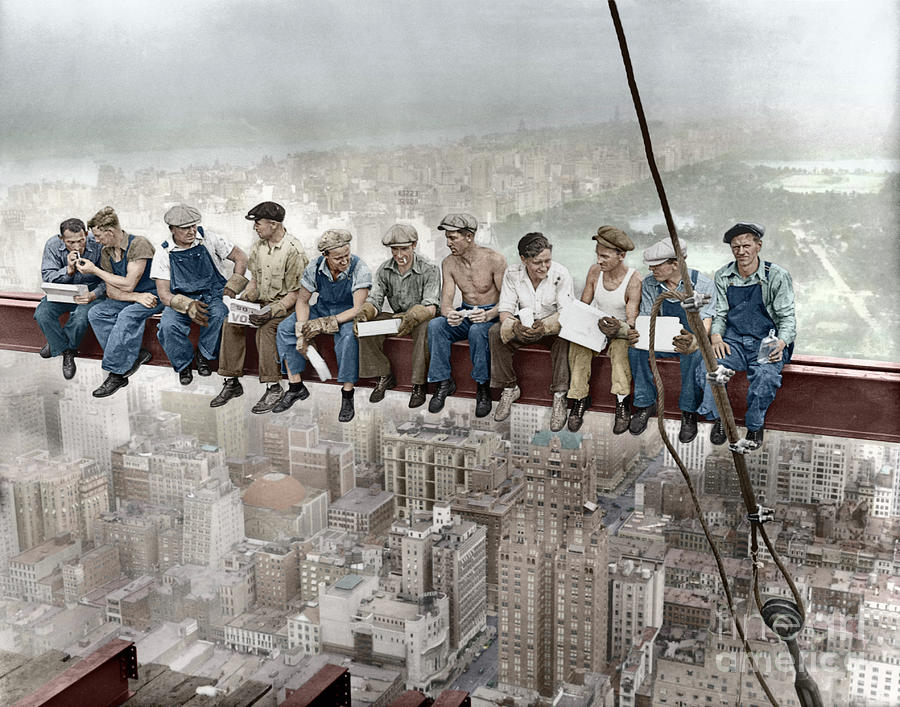 New York Construction Workers Lunching #1 Photograph by Bettmann