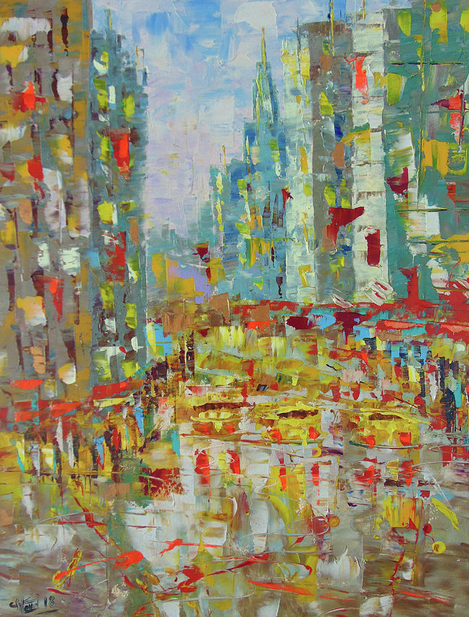New York #1 Painting by Frederic Payet