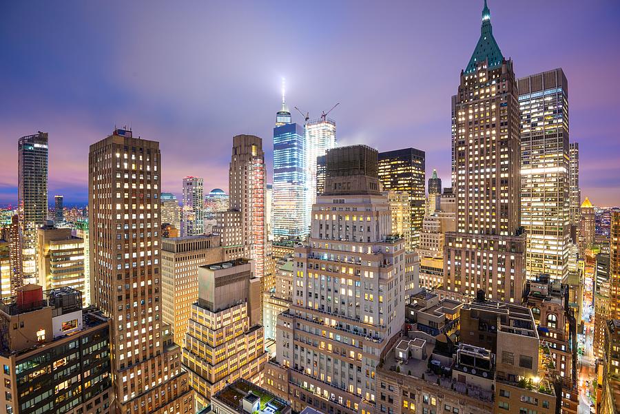 Architecture Photograph - New York, New York, Usa Lower Manhattan #1 by Sean Pavone
