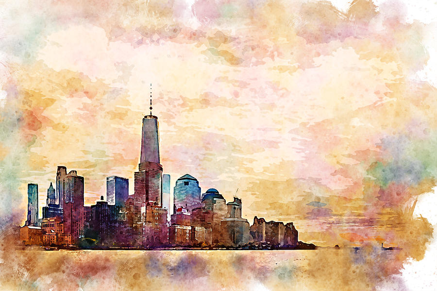 New York Painting - New York #1 by Shaukat Mulla