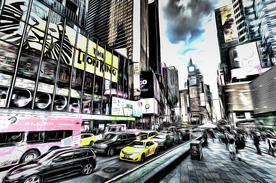 New York Times Square Art #1 Photograph by David Pyatt