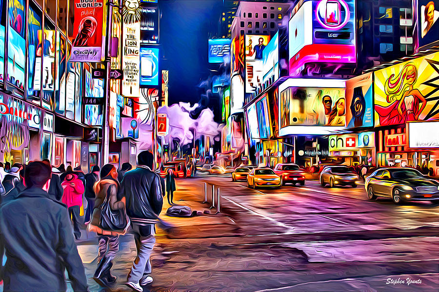 New York Times Square #1 Digital Art by Stephen Younts