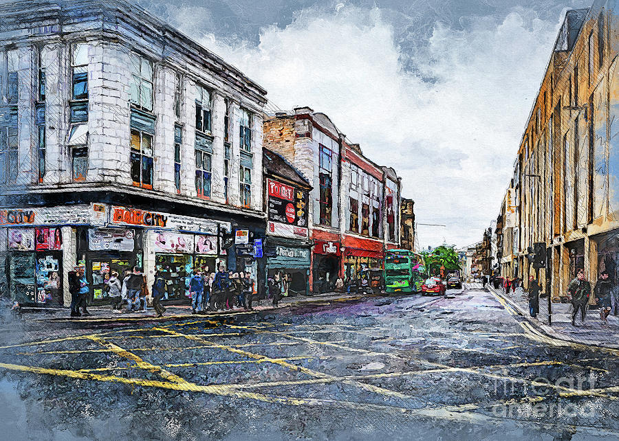 Newcastle upon Tyne city art #1 Digital Art by Justyna Jaszke JBJart