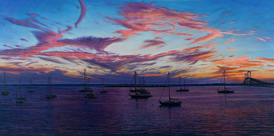 Newport Lights #1 Painting by Bruce Dumas