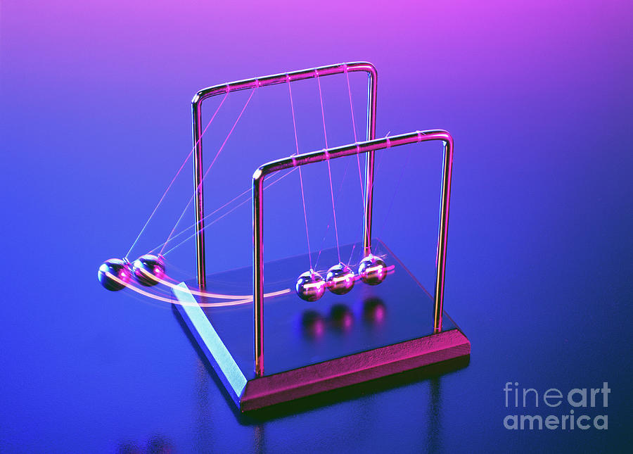 Newtons Cradle #1 Photograph by Martyn F. Chillmaid/science Photo Library