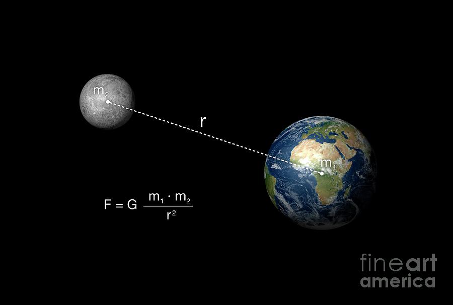 Newtons Law Of Gravitation And The Earth-moon System #1 Photograph by Mikkel Juul Jensen/science Photo Library