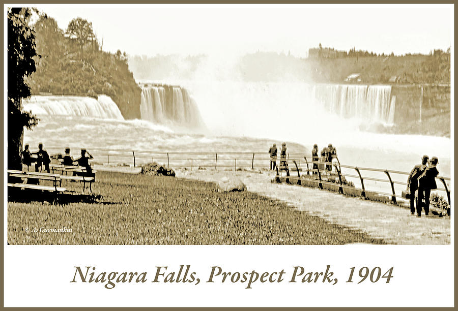 Niagara Falls, Prospect Park, 1904, Vintage Photograph #1 Photograph by A Macarthur Gurmankin