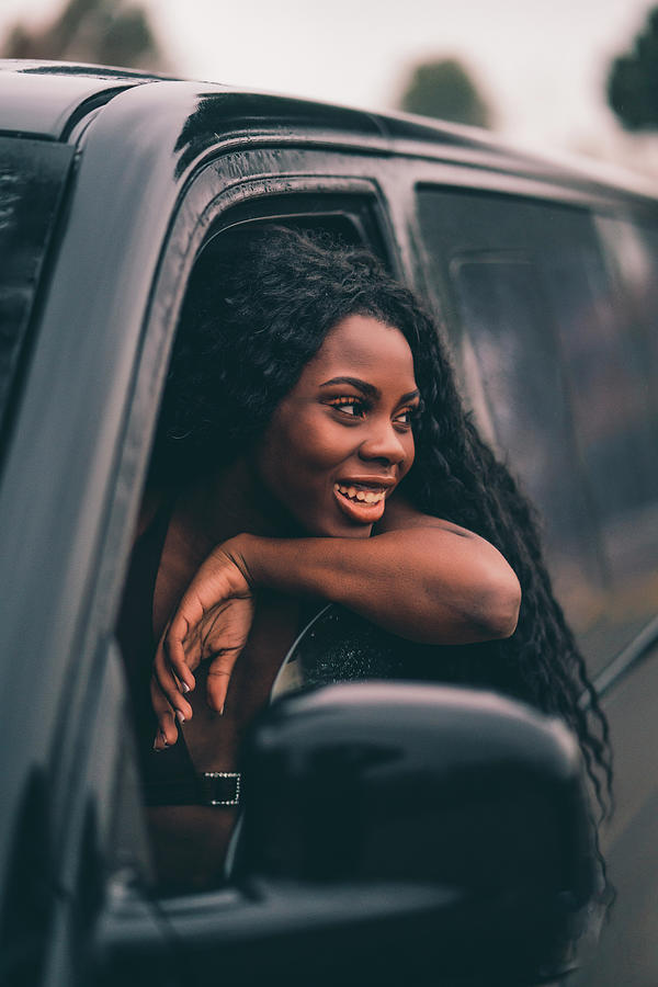 Nice African Woman In Car Window. Photograph by Cavan Images - Fine Art ...