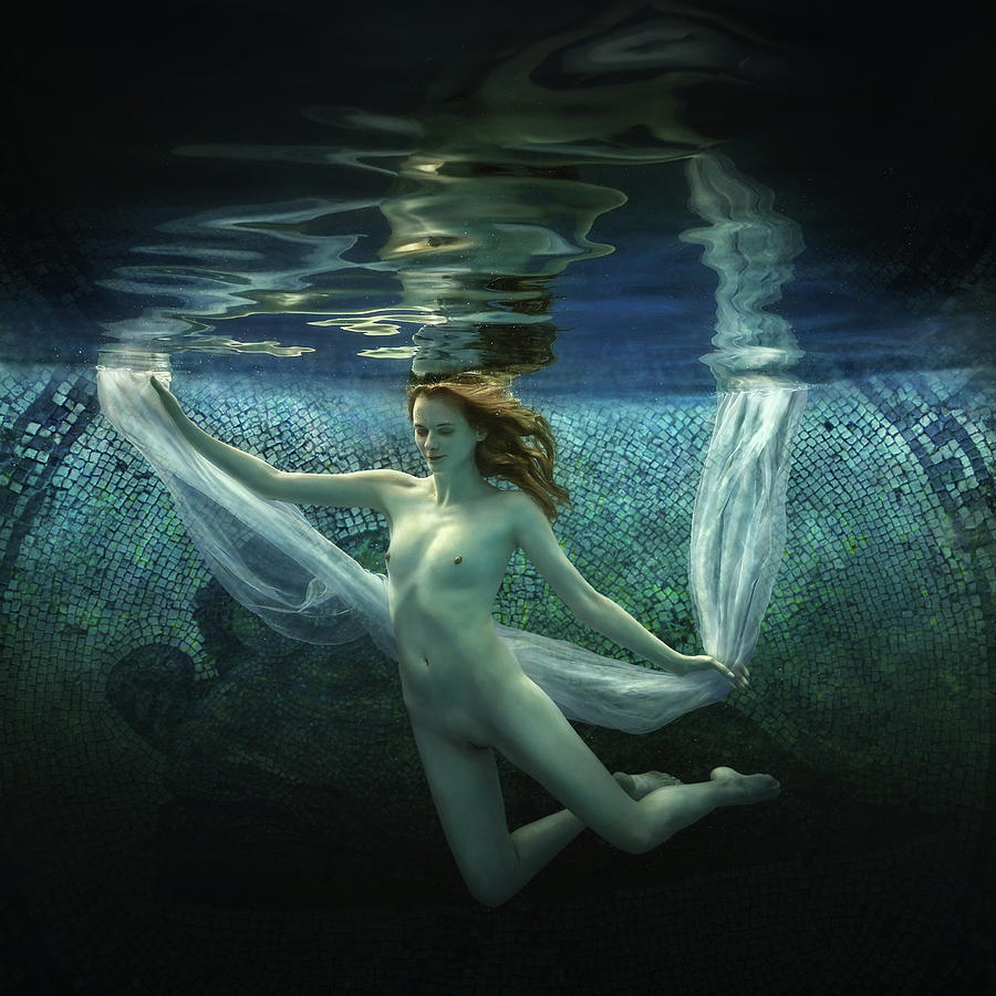 Mermaid Photograph - Night Bathing #1 by Dmitry Laudin