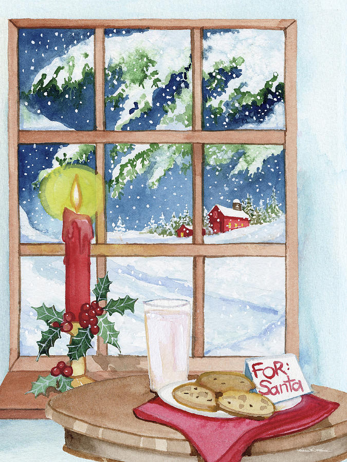 Christmas Painting - Night Before Christmas Iv #1 by Kathleen Parr Mckenna