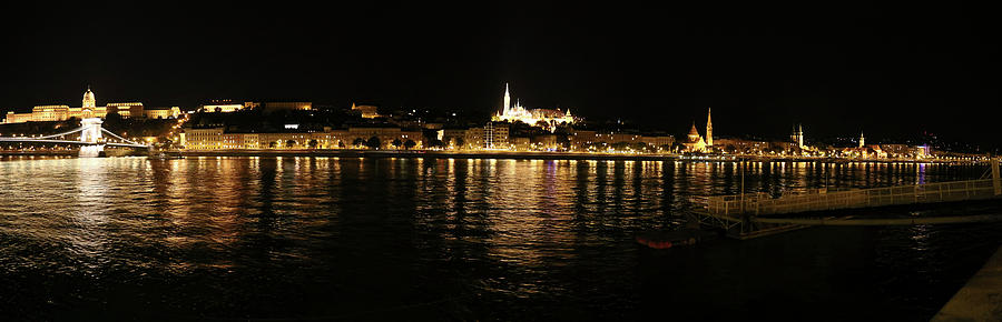night Danube View in Budapest #1 Photograph by Vivida Photo PC