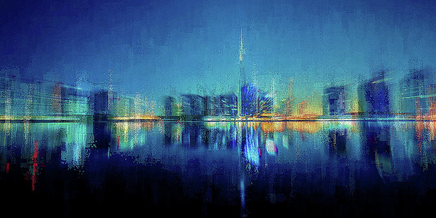Skyscraper Digital Art - Night Of The City #1 by David Manlove