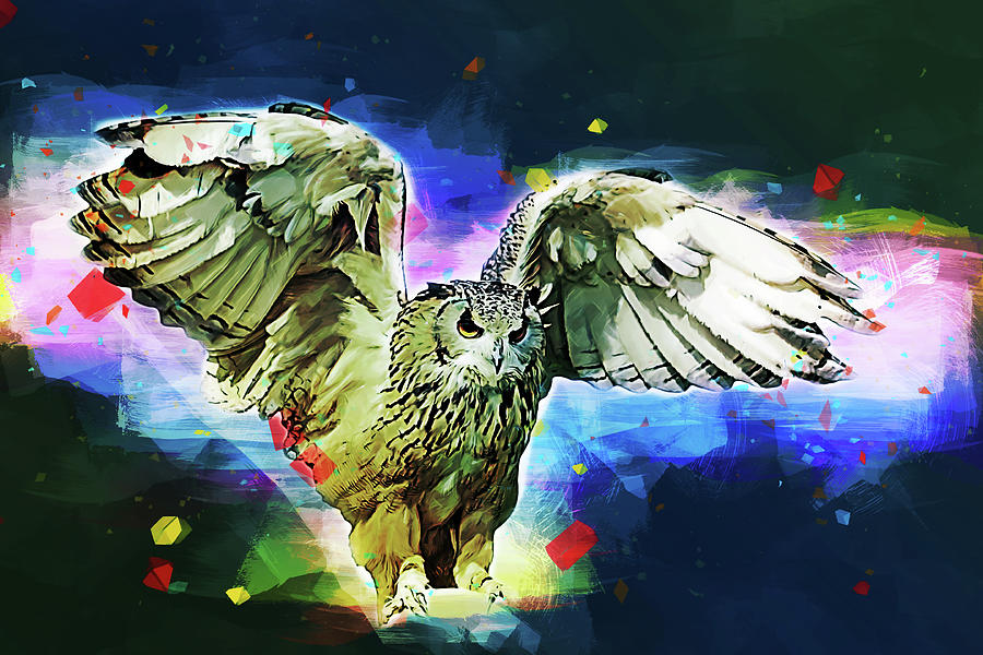 Night Owl #1 Digital Art by Ronald Bolokofsky